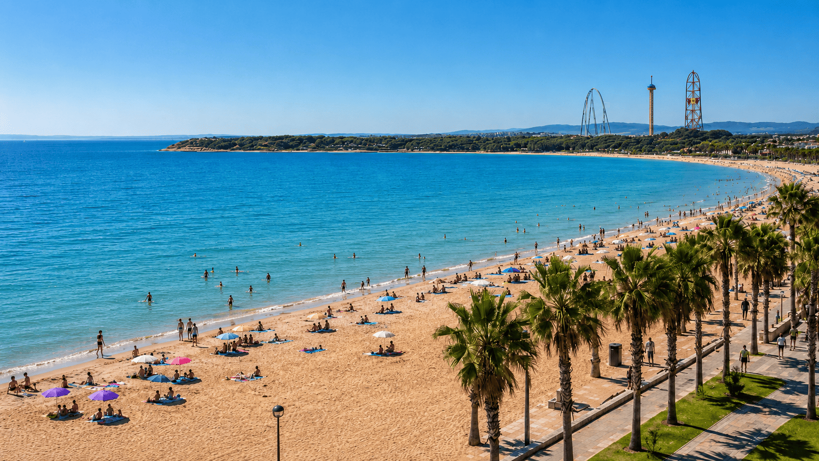 Platja Llarga de Salou al amanecer